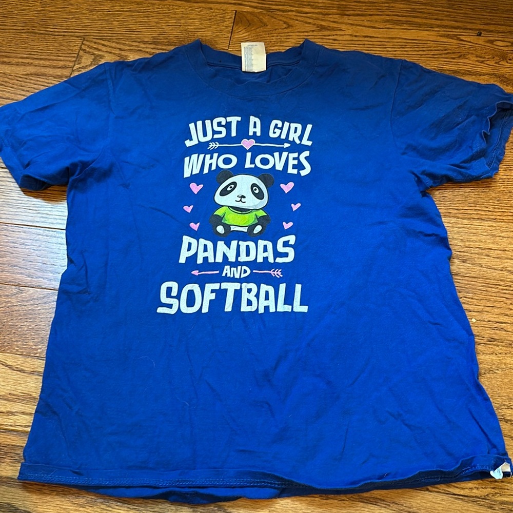 Girls Softball & Panda Tee 🥎🐼